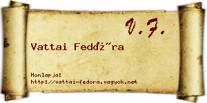 Vattai Fedóra névjegykártya